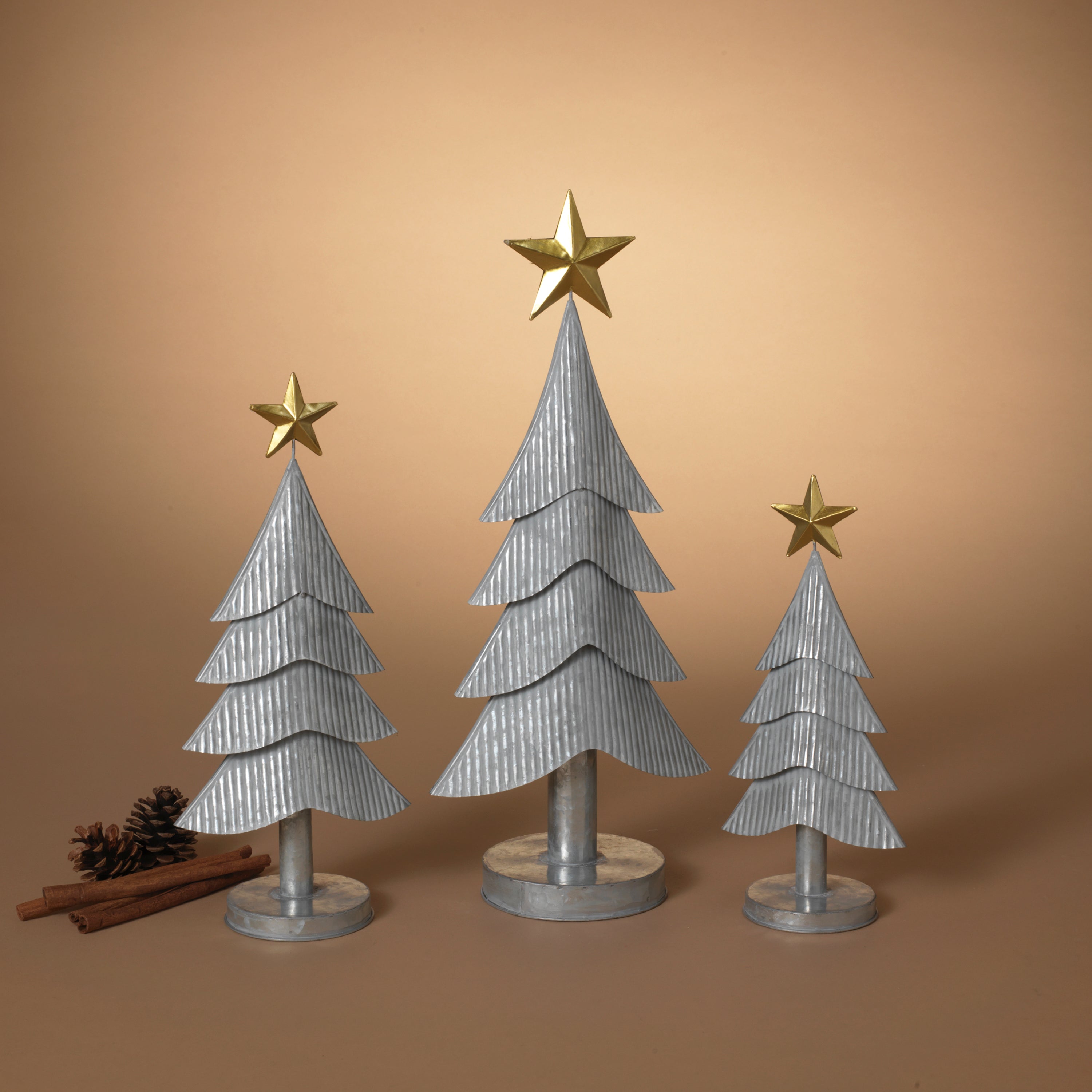 Sculpted Metal Christmas Trees Lg – Holiday Display Trees, 3 Assorted 2656870EC